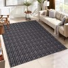 Modern Braided Printed Area Rug Farmhouse Indoor Carpet Low Pile Stain-Resistant Rugs Living Room Bedroom - 2 of 4