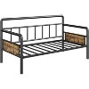Metal Daybed Frame Twin Size, Twin Size Bed Frame, Heavy Duty Metal Twin Bed Frame, Daybed for Living Room Bedroom Guest Room, Brown - 2 of 4