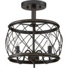 Quoizel Lighting Dury 3 - Light Semi-Flush Mount in  Palladian Bronze - 2 of 4
