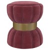 CAVINAS 17"H Round Upholstered Ottoman Bench,Backless Sofa Ottoman with Wood Framework,Upholstery Ottoman for Living Room Bedroom Office - 3 of 4