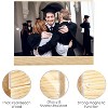 Acrylic Picture Frames, Clear Frame with White Edges & Wood Base, Horizontal & Vertical Picture Frame Set for Tabletop Display | Pack of 2 - Elavain - 4 of 4