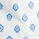 white/crisp blue floral