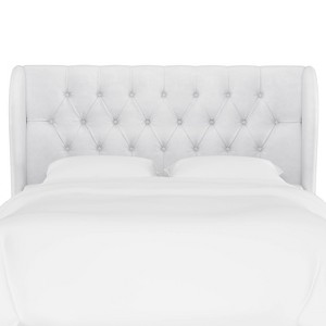 Skyline Furniture Tufted Velvet Upholstered Wingback Headboard - 1 of 4