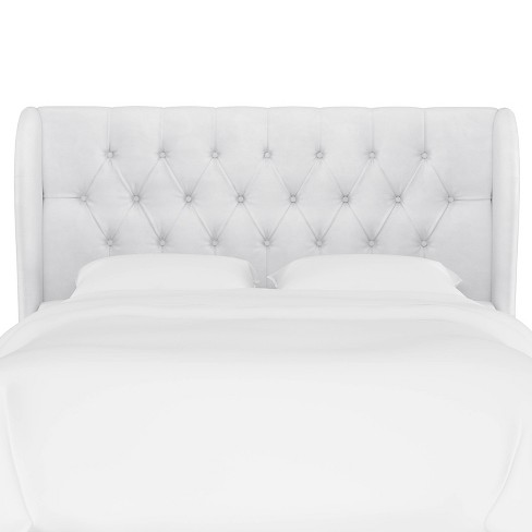 White 2024 cushioned headboard