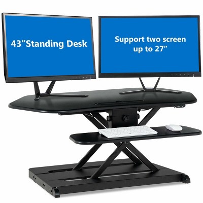 Costway Electric Standing Desk Height Adjustable Tabletop Sit To Stand Riser Monitor