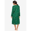 Dreams & Co. Long-Sleeve Henley Print Sleepshirt - 3 of 4