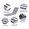 PAGED 2-Piece Polyester Patio Chaise Lounge Cushion Replacement Patio,Patio Cushion with High Resilience Sponge for Pool,Deck,Blue Striped - 4 of 4