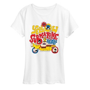 Women's - The Beatles - Yellow Submarine Letters Short Sleeve Graphic T-Shirt - 1 of 4
