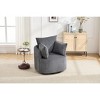 TOAOTBNBO Oversized Swivel Accent Chair with Ergonomic Armrests, Round Barrel Arm Chair with Curved Backrest Upholstered Chair for Hotel - 4 of 4