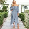 Anna-Kaci Women's Casual Boho Off Shoulder Gone With The Wind Dress - 2 of 4