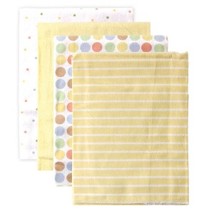 Luvable Friends Baby Cotton Flannel Receiving Blankets, Yellow, One Size - 1 of 2
