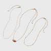 Game Day Football Pendant Necklace Set 3pc - Wild Fable™ Gold - 2 of 3