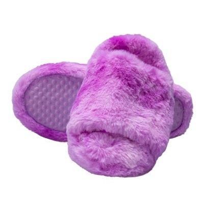 Jessica Simpson Girl s Slip On Slippers With Backstrap Purple Large