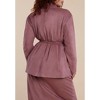ELOQUII Faux Suede Tassel Belted Blazer - 3 of 4