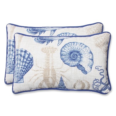 Pillow Perfect 2-Piece Outdoor Lumbar Pillows - Sealife