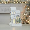 LED Flocked Wooden House 14.5"H - 4 of 4