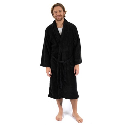 Leveret Mens Fleece Robe Black S/m : Target