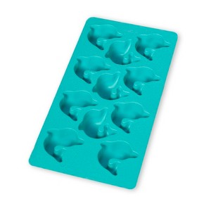 Lekue Dolphin Shapes Silicone Ice Cube Tray, Blue - 1 of 1