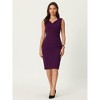 Hobemty Women's Sleeveless Elegant Sweetheart Neck Sheath Dresses - 2 of 4