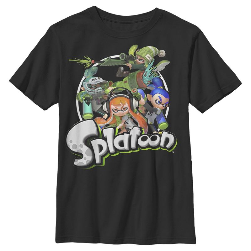 Boy's Nintendo Splatoon Character Collage T-Shirt, 1 of 5