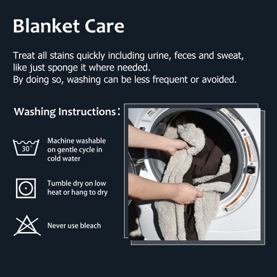 Large Gray Waterproof Sherpa Fleece Pet Blanket
