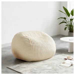 SEVOBAL Sofas Premium Memory Foam Bean Bag Chair with Widened Armrests and Anti-Slip Bottom for Living Room Bedroom, Beige, 34"*34"*24" - 1 of 4