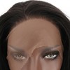 Unique Bargains Women's Long Natural Curly Lace Front Wigs with Wig Cap 26" Black 1PC - 4 of 4