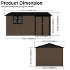 Coolbibila-10Ftx12Ft Storage Sheds, Metal Sheds With Waterproof Roofs And Durable Metal Frame, Tool Sheds With Lockable Doors And Window - 4 of 4