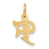 Black Bow Jewelry 14k Yellow Gold, Isabelle Collection, Mini Letter F Initial Charm - 3 of 4