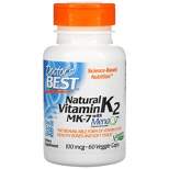 Doctor's Best Natural Vitamin K2 MK-7 with MenaQ7, 100 mcg, 60 Veggie Caps