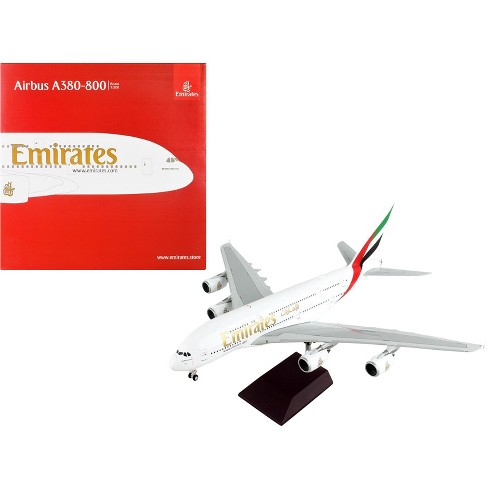 Airbus A380-800 Commercial Aircraft White With Striped Tail