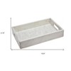 HomeRoots 16" White Rectangular Marble Serving Tray With Handles - 3 of 4
