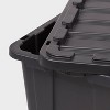 27gal Heavy Duty Storage Tote Black - Brightroom™: 27 Gallon Utility Container with Snap Lid, Portable Polypropylene Bin - 3 of 3