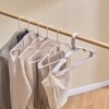 VEVOR Hangers, 0.2 in Ultra-Thin, 50 Pack White Plastic Hangers with Stable Triangular Top Structure & Wider Notch Design , Non-Slip Hangers,White - 2 of 4