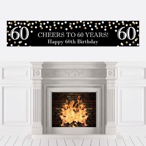 Big Dot of Happiness Adult 60th Birthday - Gold - Happy Birthday Decorations Party Banner - 1 of 4