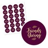 Big Dot of Happiness Elegant Thankful for Friends - Friendsgiving Thanksgiving Party Circle Sticker Labels - 24 Count - 2 of 4