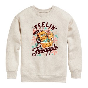 Boys' - SpongeBob SquarePants - Feelin Fineapple Graphic Long Sleeve Fleece Sweatshirt - 1 of 4