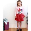 Disney Frozen Elsa Stitch Princess Minnie Toddler Girl 2 Piece Outfit Puff Sleeve Shirt&Sparkle Skirt Set Birthday Dress - 2 of 4