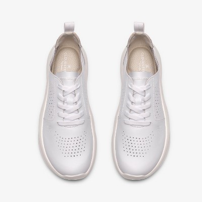 Обувь Clarks Cloudsteppers Womens Solevana Style White Leather Shoes 9 Medium — фото 7