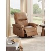 Manual Recliner Chair for Adults, PU Leather Swivel Rocker Recliner with Padded Armrests, Upholstered Reclining Chair for Living Room or Nursery - 3 of 4