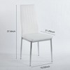 TIRAMISUBEST 5-Piece Mid-Century Dining Set - 4-6 Person Glass Top Table w/Metal Legs + 4 Chairs, Pedestal Base - 3 of 4
