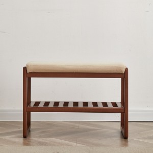 Kumasinova Solid Wood Shoe Rack Bench,Beech Shoe Bench with High-Resilience Cushion,300lb Capacity Entryway Bench with Storage for Hallway,Living Room - 1 of 4
