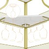 Homfan 5-Tier Corner Bar Cabinet with Lights, Adjustable Shelves & Glass Doors - Home Liquor Wine Display - 3 of 4