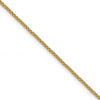 Black Bow Jewelry 1.5mm 14k Yellow Gold Solid Wheat Chain Necklace