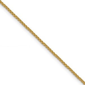 Black Bow Jewelry 1.5mm 14k Yellow Gold Solid Wheat Chain Necklace - 1 of 4