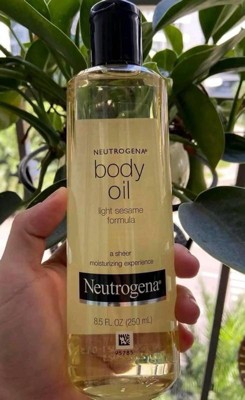 Neutrogena Body Oil Light Sesame Formula, Fragrance Free - 8.5 fl oz bottle