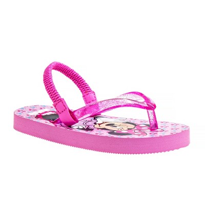 Cute Walk by Babyhug Flip Flops with Back strap Closure Minnie Mouse  Print - Pink