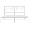 vidaXL Metal Bed Frame with Headboard White 53.1 in.x74.8 in. - 4 of 4
