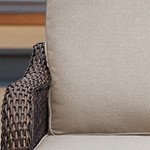 beige cushion/41" fire pit