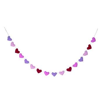 Transpac Polyester 59.06 in. Multicolor Valentines Day Hearts Banner